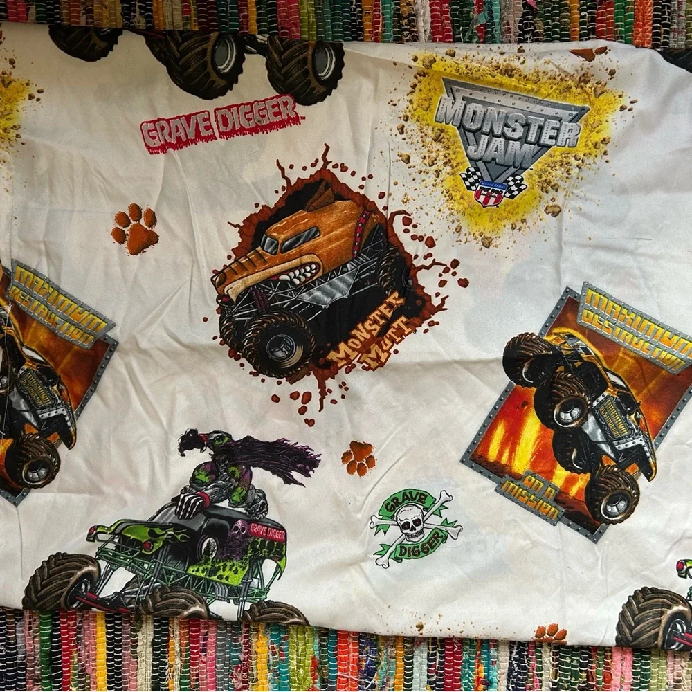 Monster Jam Twin Bed Flat Sheet